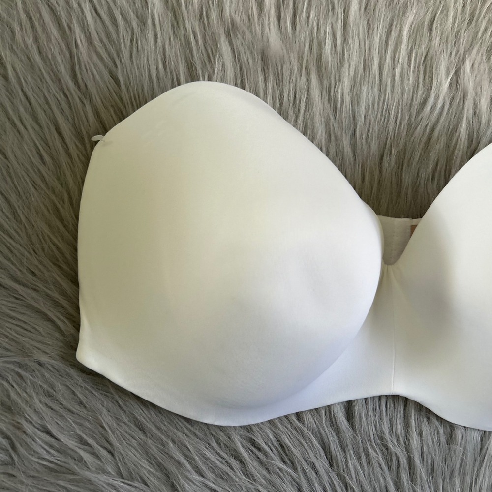 Maidenform Sweet Nothings Perfect Coverage Strapless Bra Womens Size 38DDD White - Picture 2 of 7